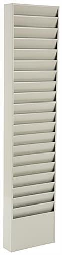 20-Tiered Wall File Holder, Fits Letter Sizes, Steel - Putty