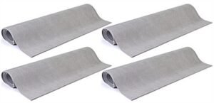 20’ x 10’ Rollable Padding for Carpet, Set of (4) 5' x 10' Strips - Gray