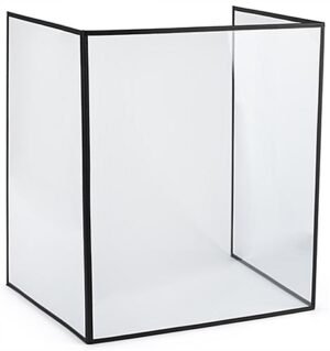 20 x 24 Desktop Sneeze Shield, PVC, Three Panels, Folding, Set of 10 - Clear