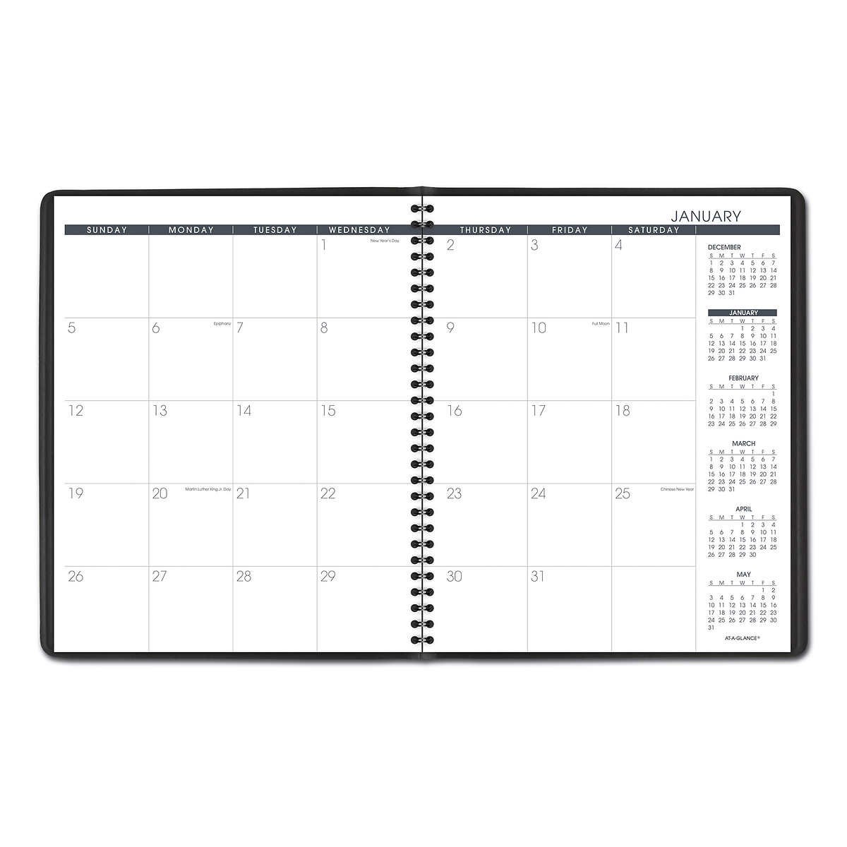 2023-2024 At-A-Glance Monthly Planner, 9" x 11", Black - Image 2