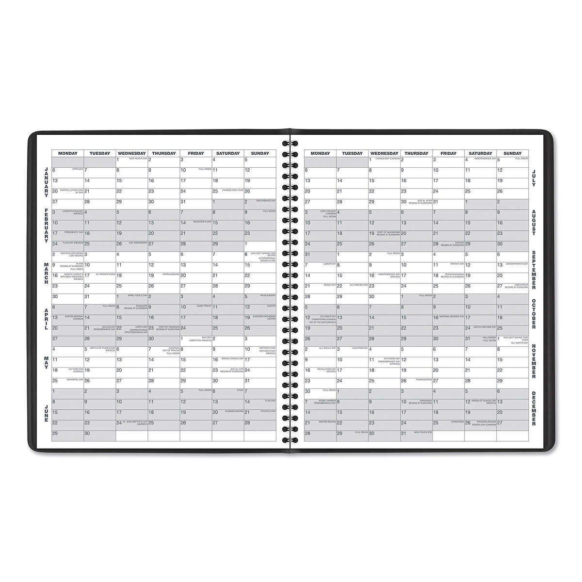 2023-2024 At-A-Glance Monthly Planner, 9" x 11", Black - Image 5