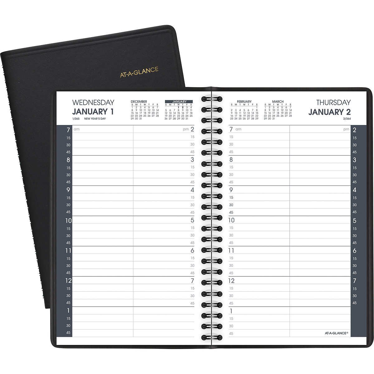 2023 At-A-Glance Daily Appointment Book, 5.5" x 8.5", Black - Image 2