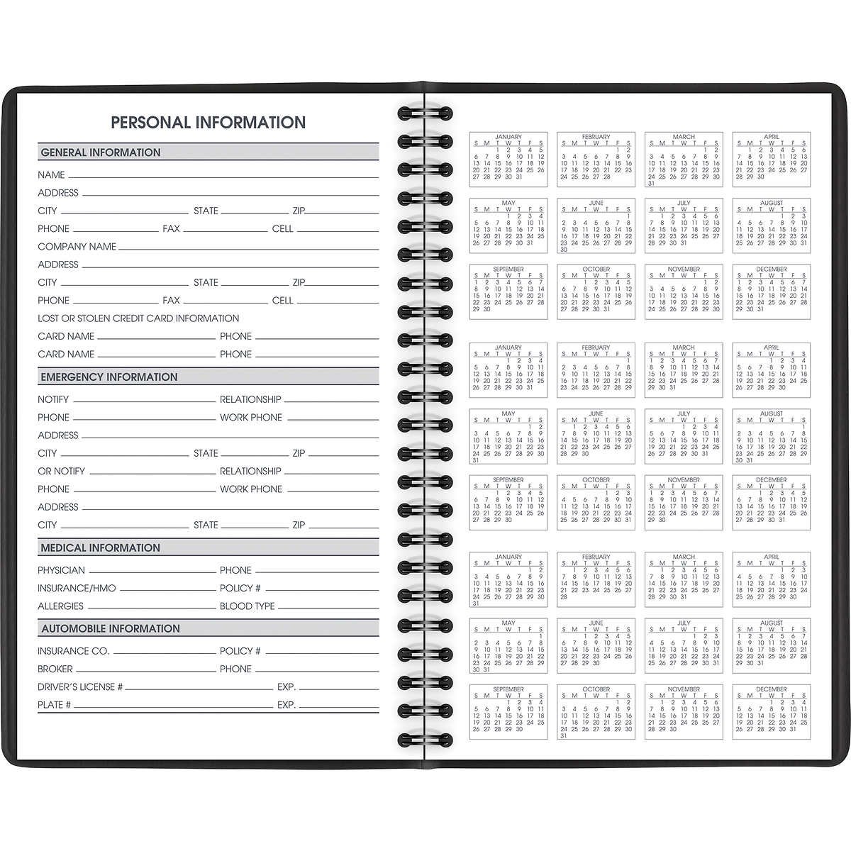 2023 At-A-Glance Daily Appointment Book, 5.5" x 8.5", Black - Image 4