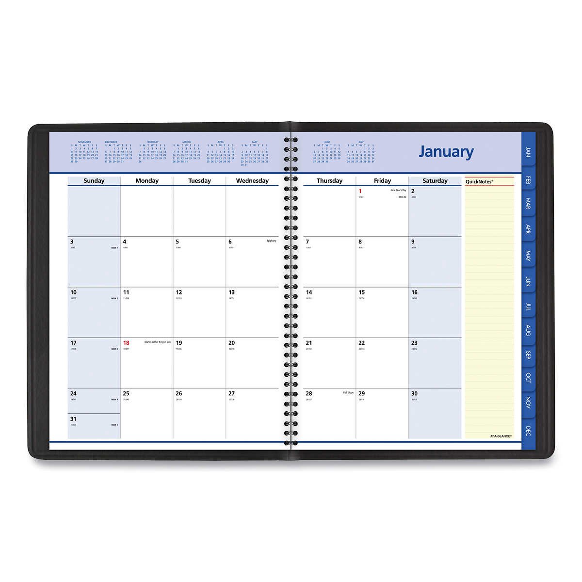 2023 At-A-Glance QuickNotes Monthly Planner, 8.25" x 11", Black - Image 2