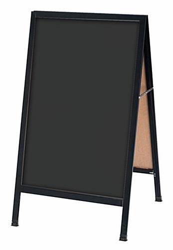 21 x 34 Write-On Board A-Frame, Wet & Dry Erase, Double Sided - Black