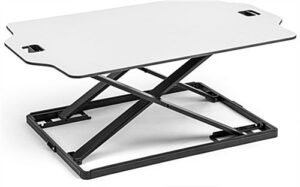 21.25”d Sit Stand Desktop Workstation, Gas Lift, Adjustable Height - White