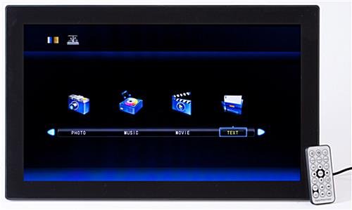 21.5" Digital Photo Frame w/ Silver Floor Stand for Audio, Video, and Photo Playback - Image 3