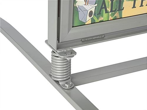 22” x 28” Outdoor Sidewalk Sign for Posters, Spring Base, 2 Sided, Silver - Image 6