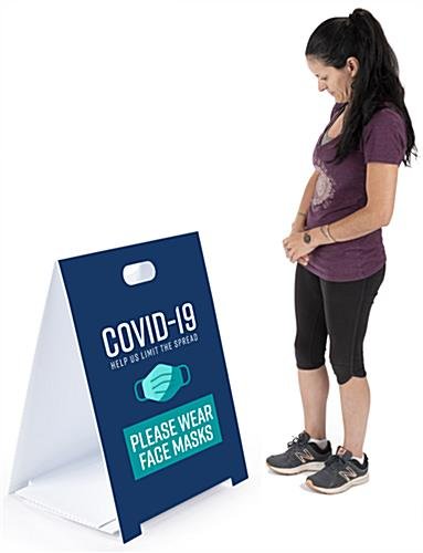 22 x 28 Plastic Sidewalk Sign with Custom Graphics, Double-Sided, Waterproof - White - Image 8
