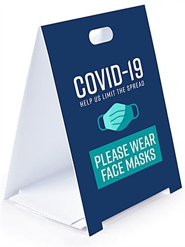 22 x 28 Plastic Sidewalk Sign with Custom Graphics, Double-Sided, Waterproof - White
