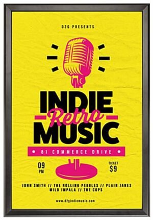 22 x 28 Poster Frame for Wall, Snap Open, 32mm Profile - Black