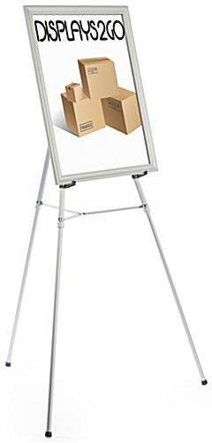 22” x 28” Poster Frame w/ Floor Easel, Adjustable Height - Silver