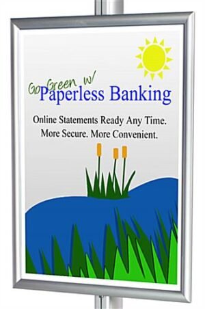 22 x 28 Poster Stand Accessory, Snap Open - Silver