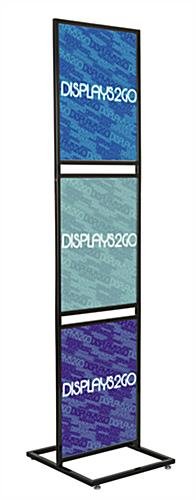 22 x 28 Poster Stand for Floor, 2 Sided, Side Insert, Metal - Black