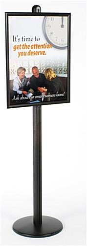 22 x 28 Poster Stand, Snap Open, 6-Foot, Round Base - Black