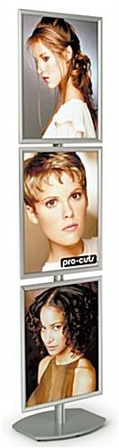 22 x 28 Poster Stand, Snap Open, 8 Feet Tall - Silver