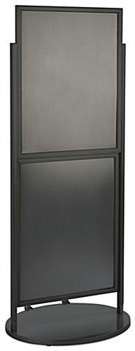 22 x 28 Poster Stand with Wheels, Double Sided, Top Loading - Black