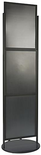 22 x 28 Poster Stand with Wheels for Floor, Double Sided, 3-Tiered Display - Black