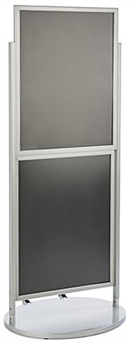 22 x 28 Rolling Poster Stands with Wheels, Double Sided - Silver