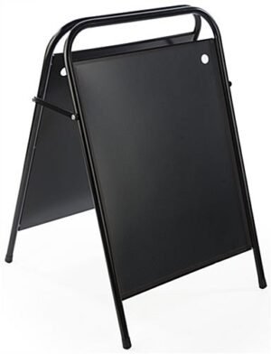 22 x 28 Sidewalk Sign with Magnetic Lens, Double Sided - Black