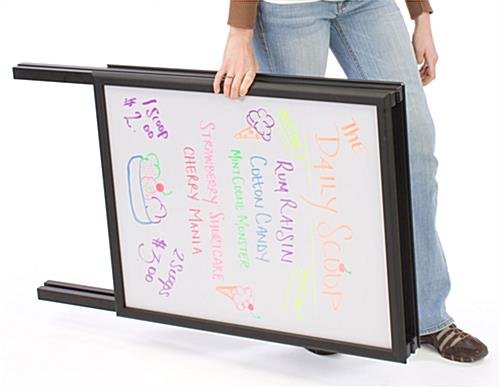 22 x 28 Write-On Board A-Frame, Wet Erase, Double Sided - White - Image 5
