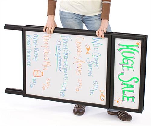22 x 28 Write-On Board A-Frame, Wet Erase, Double Sided - White - Image 3