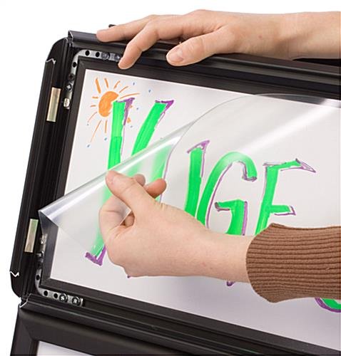 22 x 28 Write-On Board A-Frame, Wet Erase, Double Sided - White - Image 4