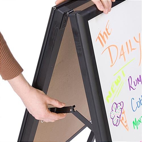 22 x 28 Write-On Board A-Frame, Wet Erase, Double Sided - White - Image 4