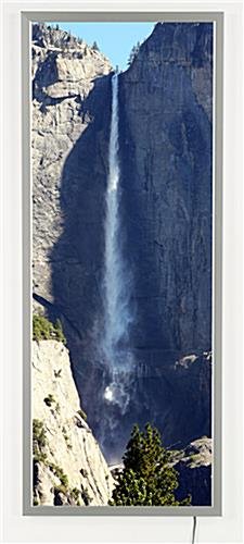 22 x 56 LED Light Box for Wall, Snap Open - Silver