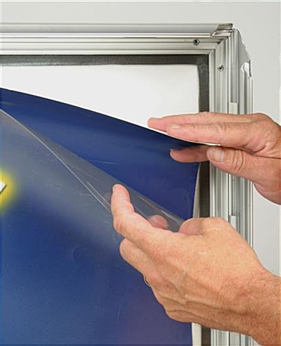 23 x 33 Sidewalk Sign for Posters, Snap Open, Double Sided, Outdoor - Silver - Image 2
