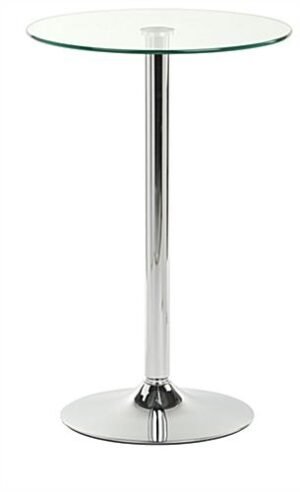 23 x 36 Round Cocktail Table, Green-edged Tempered Glass