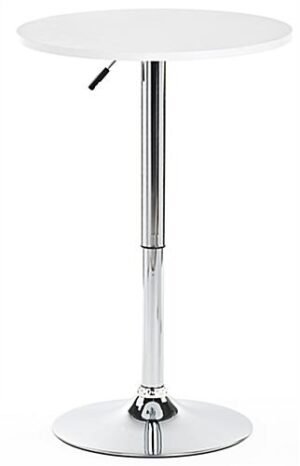 23.5” Round Cocktail Table, Height Adjustable - White