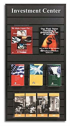 23.5 x 47.5 Slatwall Panel for Wall, Custom Header - Black