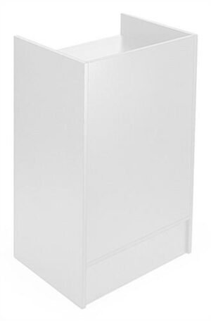 24" White Cash Wrap w/ Pull-Out Drawer & Storage Shelf