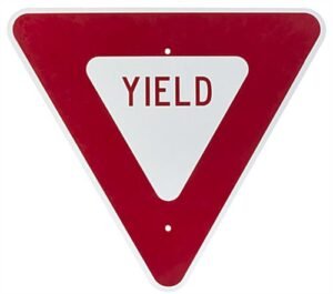 24” Wide Yield Sign, Weather-Resistant Aluminum, Reflective - Red