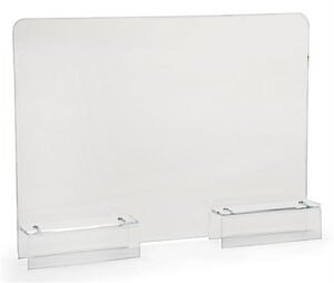 24 x 16 Write-On Acrylic Cubicle Panel Extender with 2 Brackets, Dry Erase - Clear