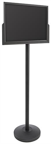 24 x 18 Poster Stand for Floor, Top Insert, Double Sided, Weighted Base - Black