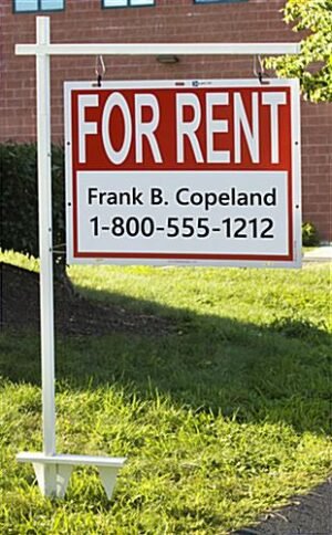 24 x 18 Real Estate Sign with Ground Stake, 55.5 tall, Colonial Style - White