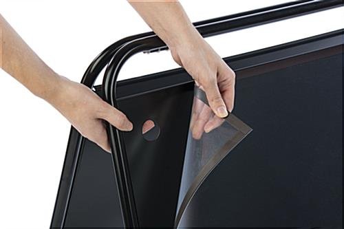 24 x 18 Sidewalk Sign with Magnetic Lens, Double Sided - Black - Image 3