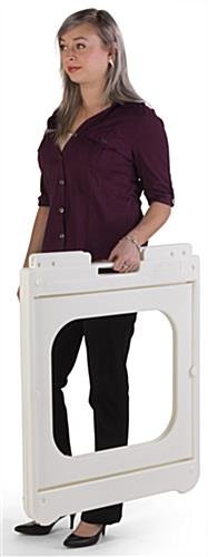 24 x 24 Square Sidewalk Sign Frame, 2 Coroplast Boards & Header, UV Printing - White - Image 4