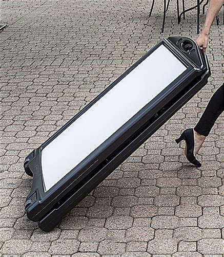 24 x 36 Collapsible A-Frame Letter Board, 2-Sided w/ Wheels, Includes Letter Set - Image 4