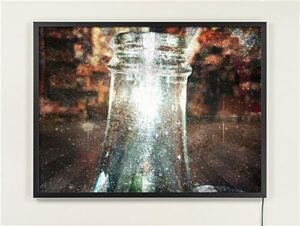 24 x 36 LED Light Box with Hanging Line for Window Displays, Snap Open - Black