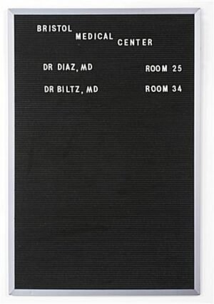 24 x 36 Letter Board with 3/4" Letter Set - Silver