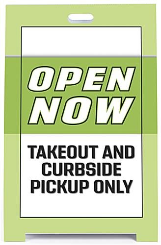 24 x 36 Plastic Sidewalk Sign with Custom Graphics, Double-Sided, Waterproof - White - Image 2