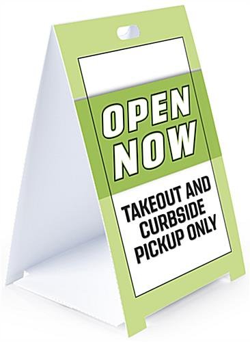 24 x 36 Plastic Sidewalk Sign with Custom Graphics, Double-Sided, Waterproof - White