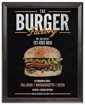 24 x 36 Poster Frame for Wall, Snap Open, 32mm Profile - Black