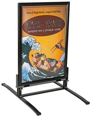 24” x 36” Sidewalk Sign for Posters, Spring Base, Snap Frame - Black