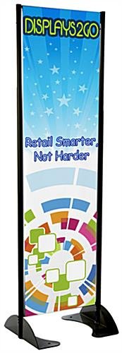 24 x 72 Outdoor Banner Flag Stand, Single Sided Print Graphic - Black