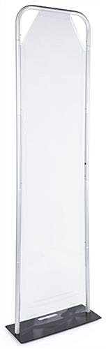 24" x 90" PVC Vinyl Divider with Portable Aluminum Frame, Floor Standing - Clear