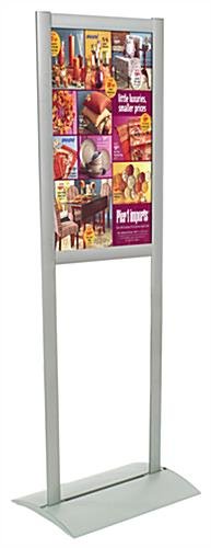 24 x36 Poster Stand for Floor, Top Insert - Silver